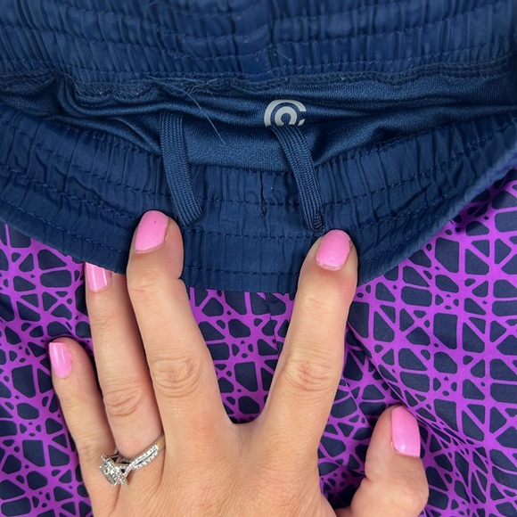 Champion Women Junior Blue and Purple Lined Running Shorts Women Junior Medium - Picture 4 of 6